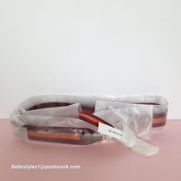 COACH Strap in Webbing Fabric with Dog-Leash Clip- Wine multi⭐ - Picture 12 of 14